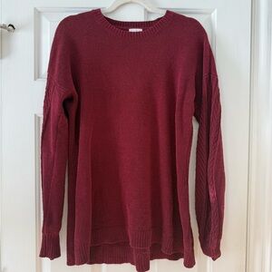 Maternity Comfortable Oversized Knit Burgundy Sweater by Isabel Sz Small